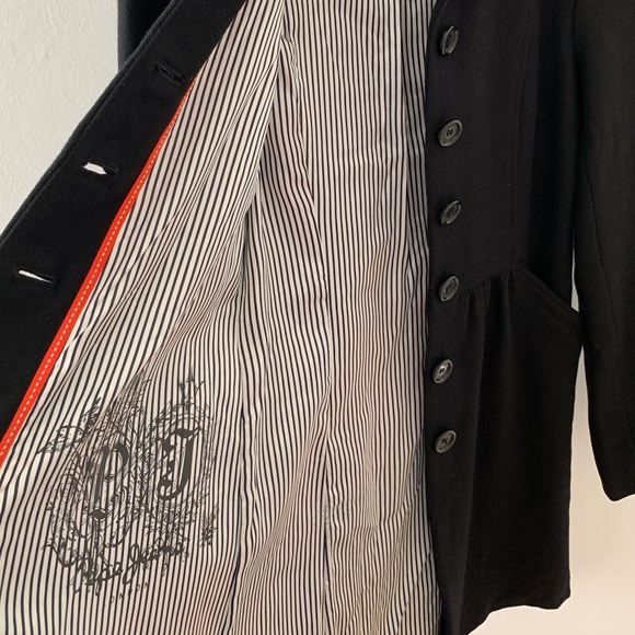 Pepe Jeans Swing/Babydoll Style Black Coat Size XS - Picture 6 of 8